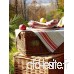Linenme Serviettes de Table à Rayures  Collection Jazs  Set de 4  Rouge - B00443VILE